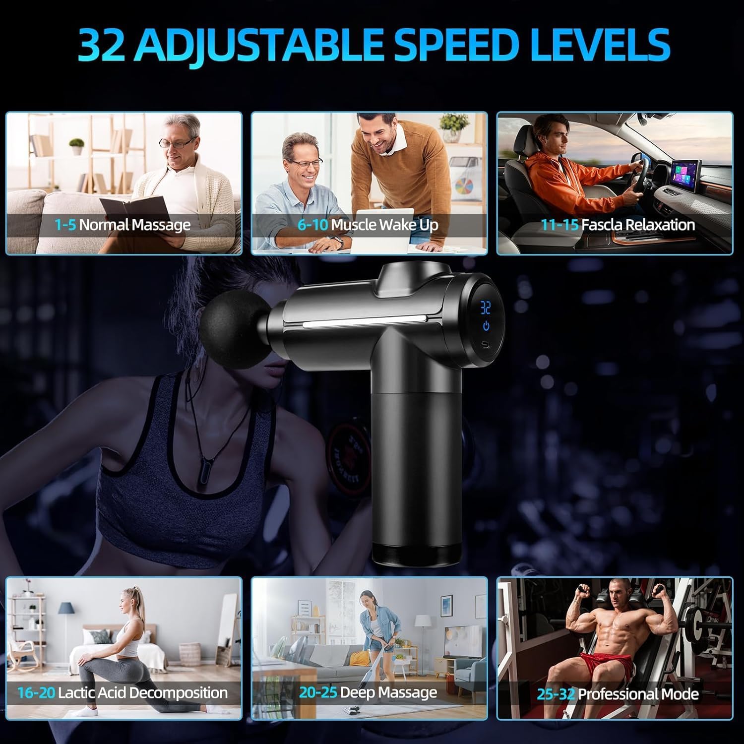 Massage Gun Deep Tissue Muscle - Massage Gun 评论和价格