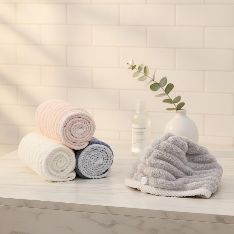 Microfiber Dry Hair Cap for Wo - Spa Towel 评论和价格