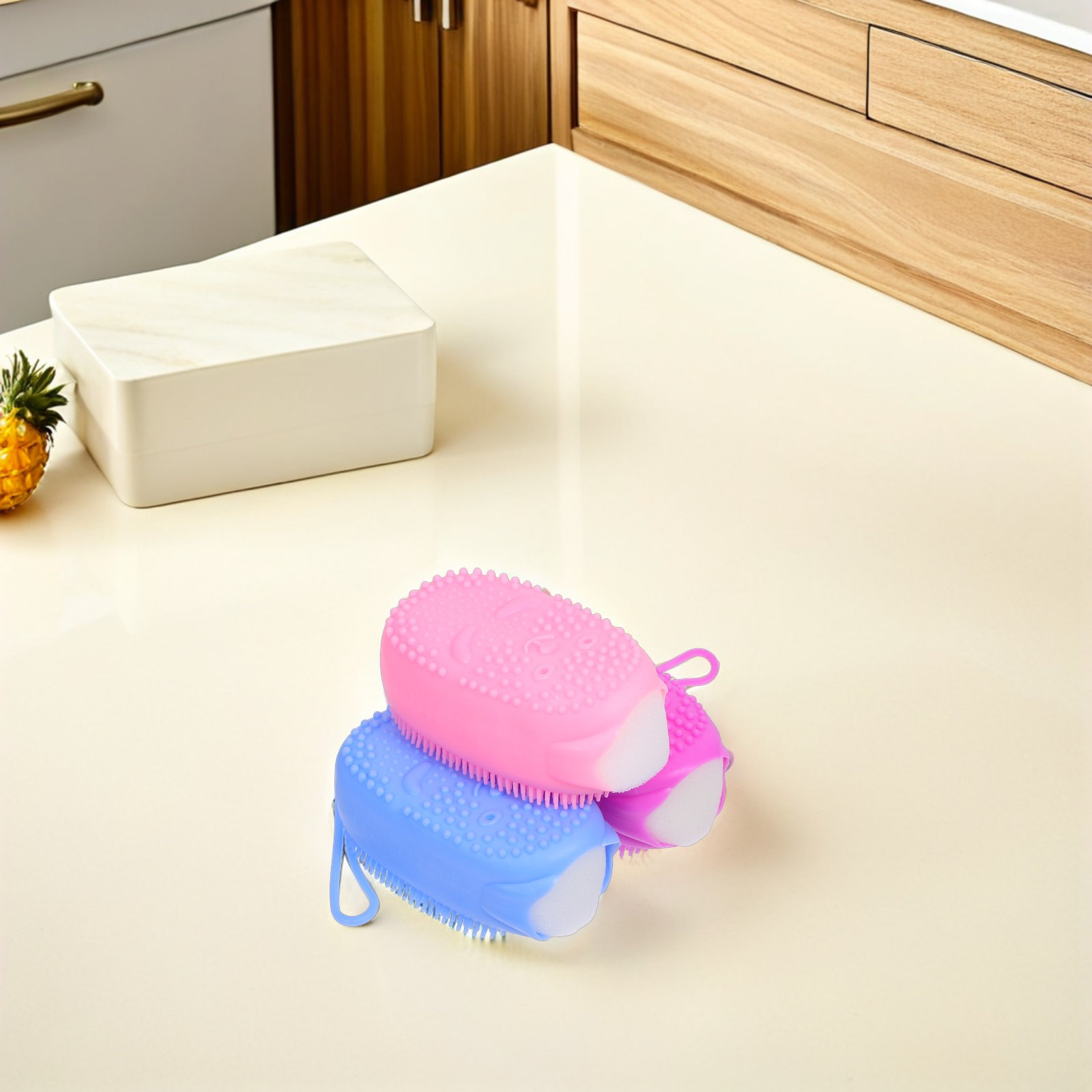 3Pcs Silicone Shower Brush Dua - Body Brush 评论和价格